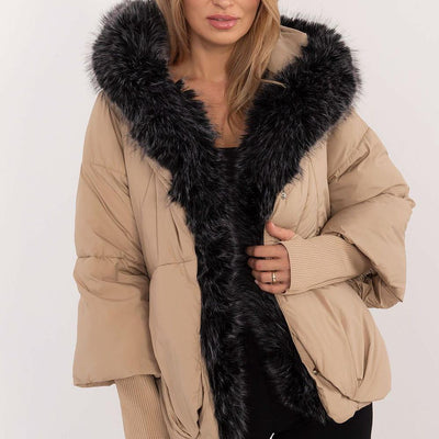 Steppjacke mit Kunstfell | Weite Passform | Warmer Komfort