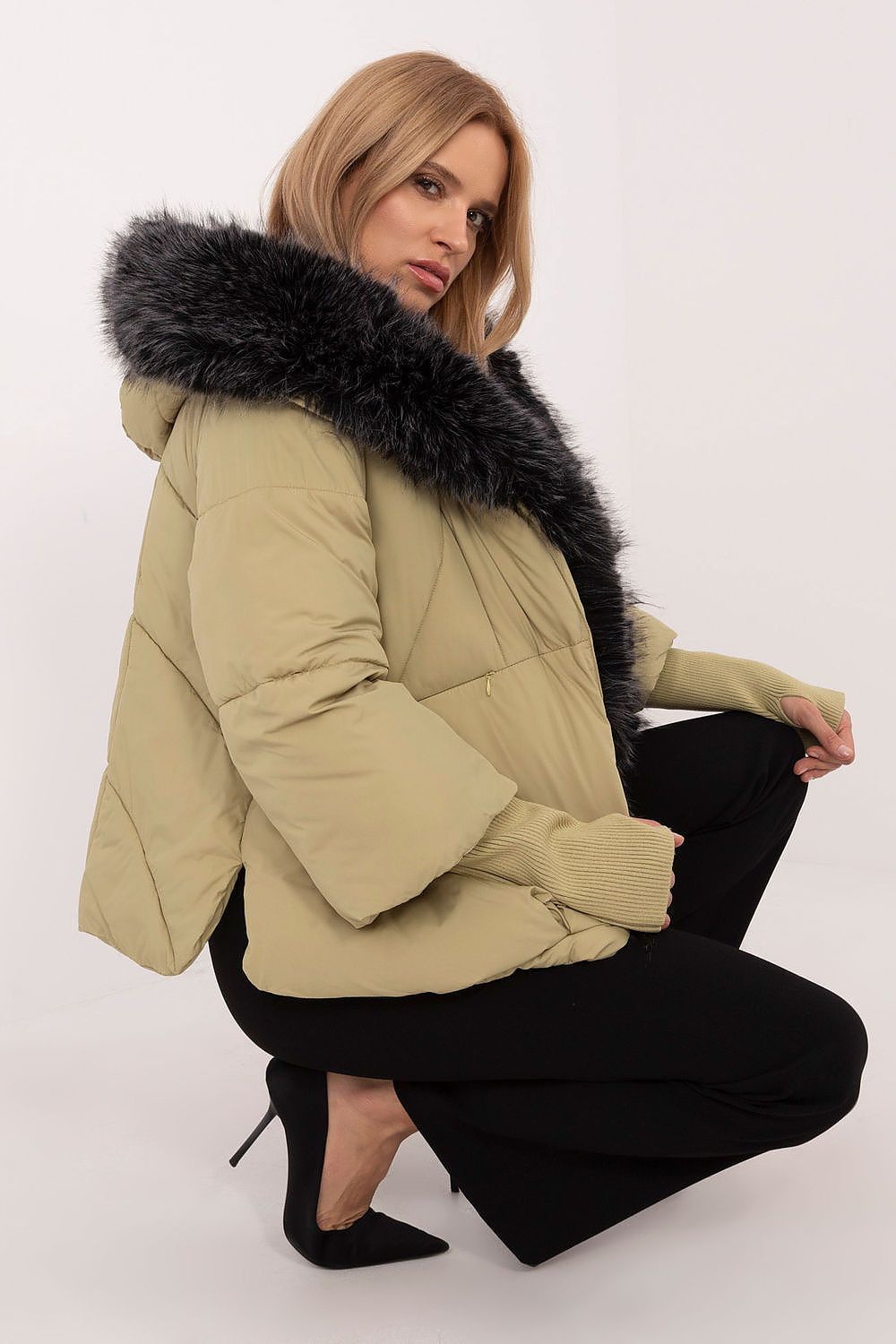 Steppjacke mit Kunstfell | Weite Passform | Warmer Komfort