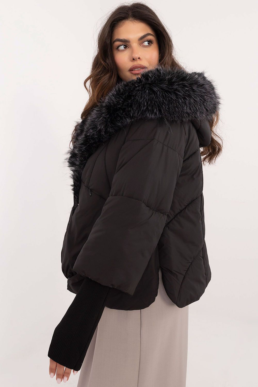 Steppjacke mit Kunstfell | Weite Passform | Warmer Komfort