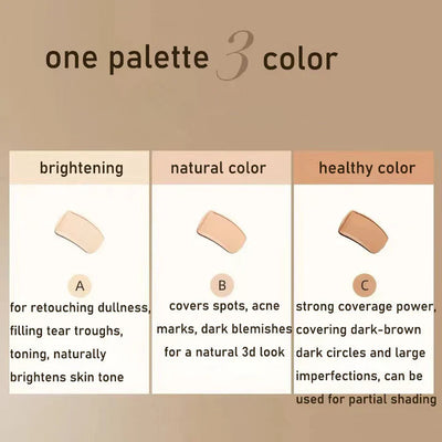 SkinBlend™ | Dreifarbige Concealer-Palette mit Pinsel