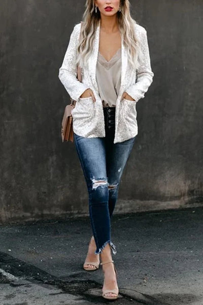 Eleganter Damenblazer mit Pailletten