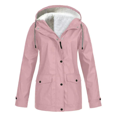 Damen Regenjacke mit Futter und Kapuze