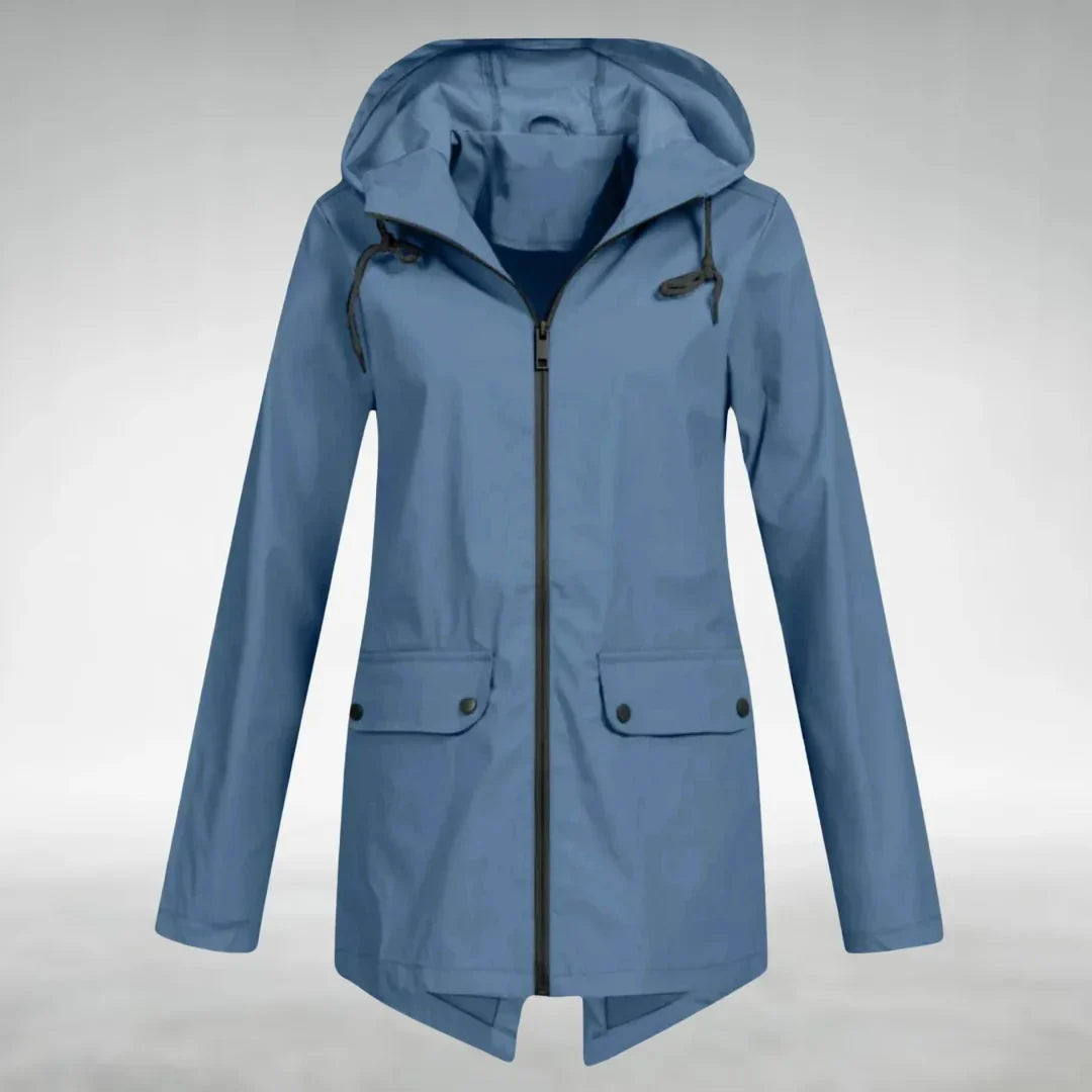 Damen Regenjacke mit verstellbarer Kapuze