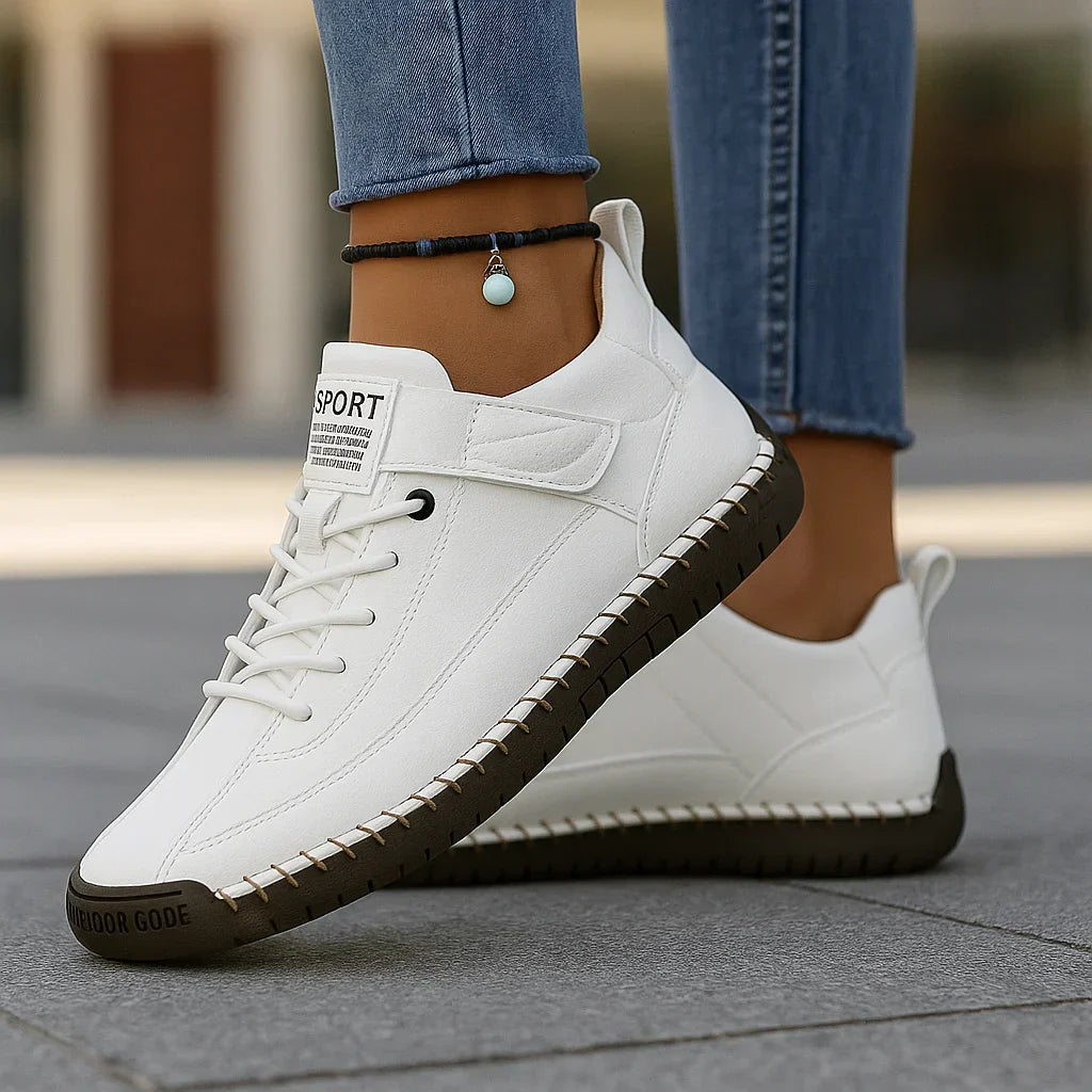 Damensneaker mit elastischer Sohle und Klettverschluss