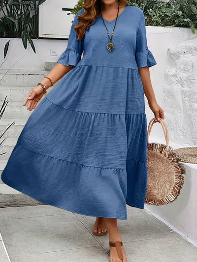 Elisa | Plus Size V-Ausschnitt-Kleid