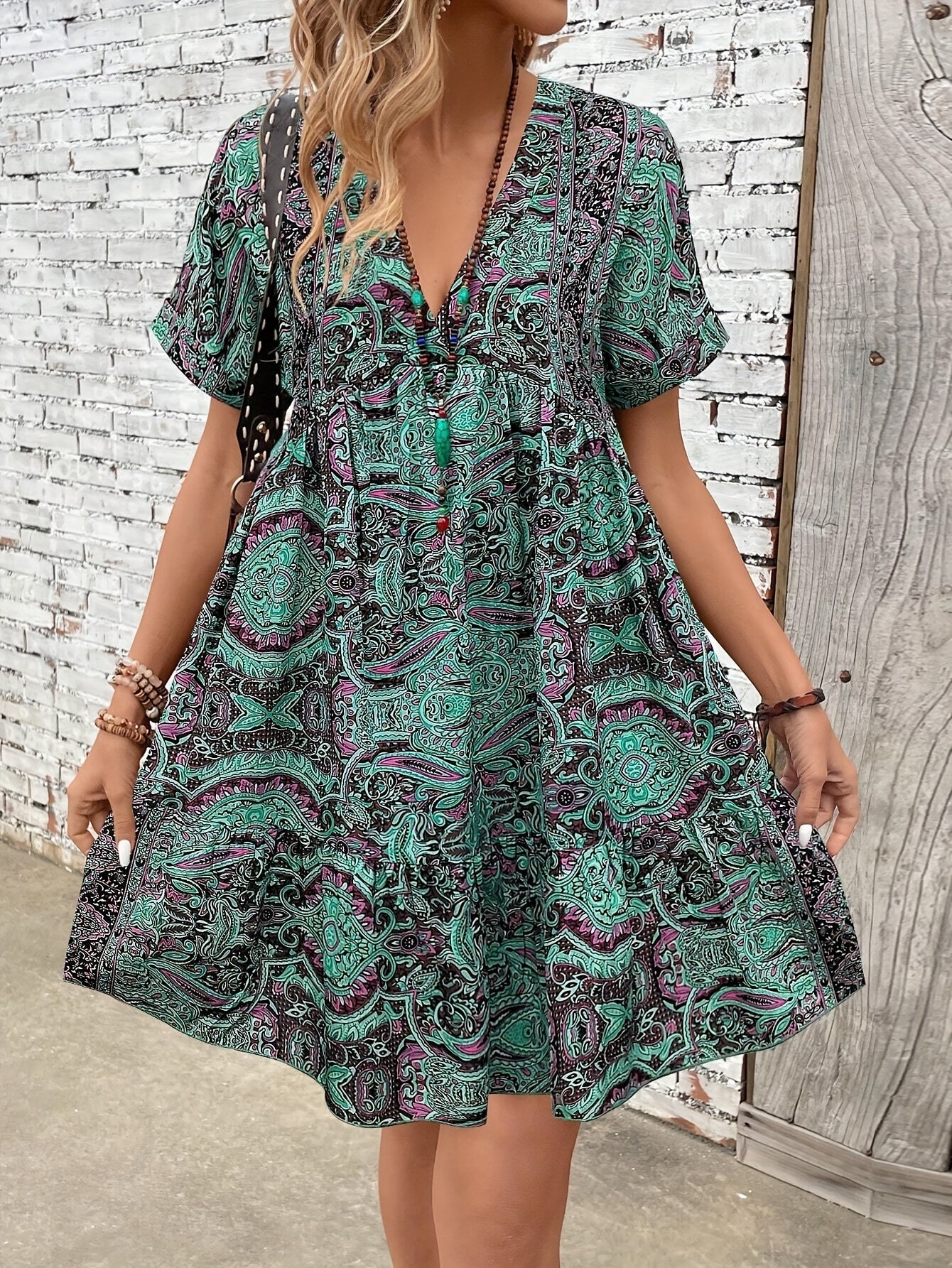 Emilia | Plus Size Kurzarm-Kleid