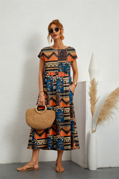 Damen Sommerkleid Desnia mit kurzen Ärmeln