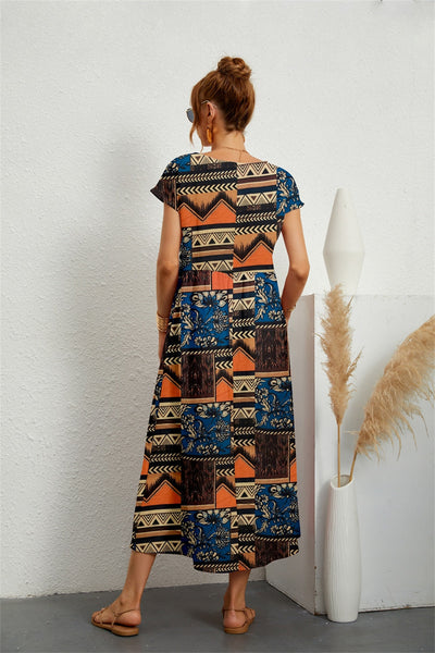 Damen Sommerkleid Desnia mit kurzen Ärmeln