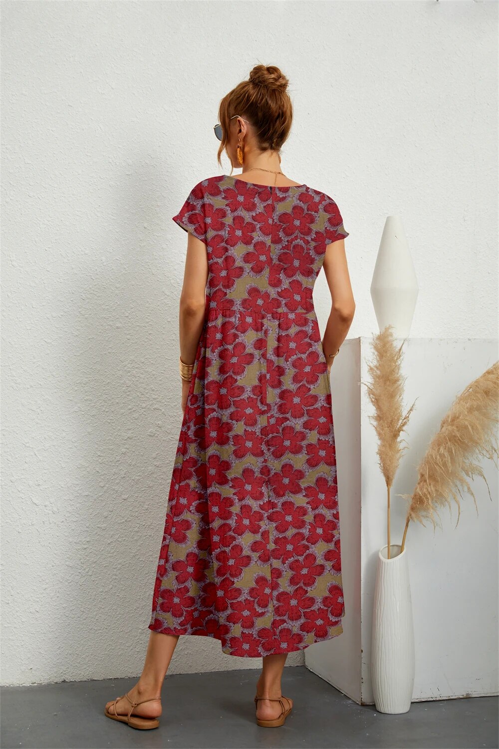 Damen Sommerkleid Desnia mit kurzen Ärmeln