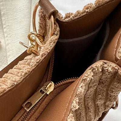 Layla™ - Elegante Corduroy Tote Bag