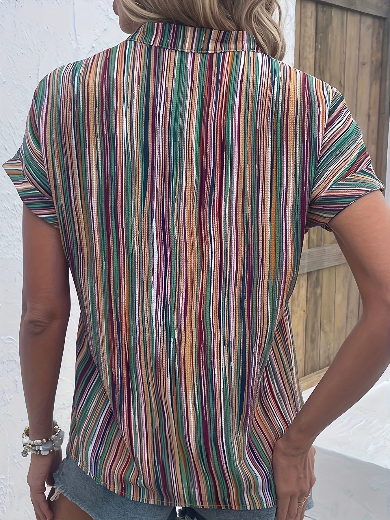 Jeramy - Gestreifte Freizeitbluse in Übergröße