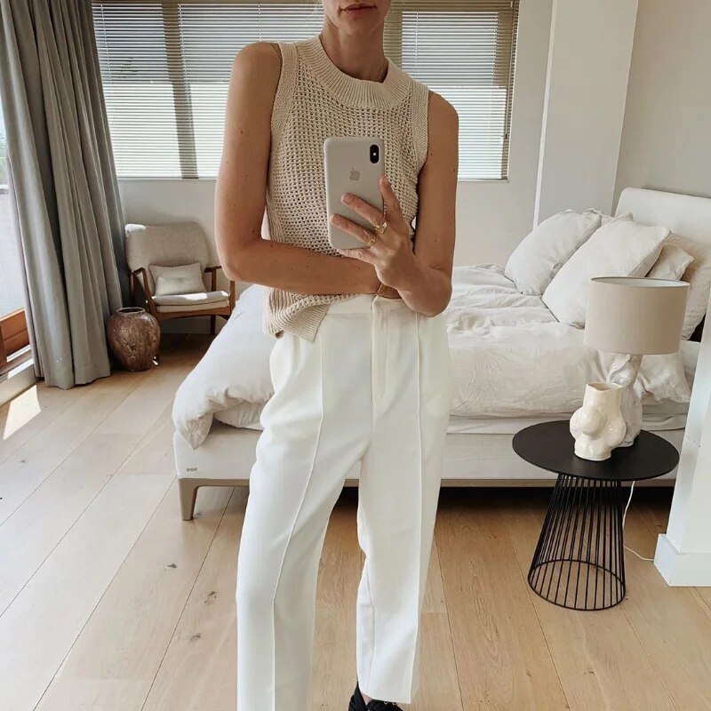 Khalea - Gestricktes, ärmelloses Top für Damen