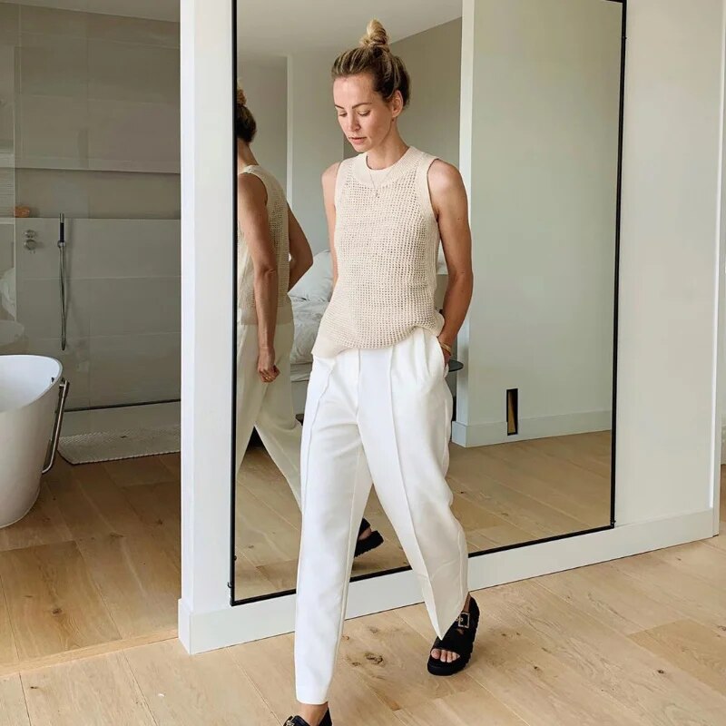 Khalea - Gestricktes, ärmelloses Top für Damen