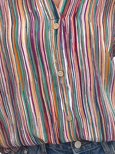 Jeramy - Gestreifte Freizeitbluse in Übergröße