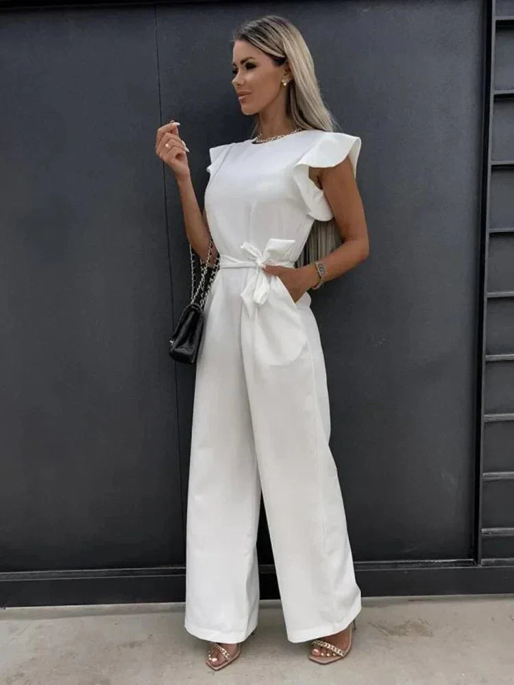 Damen Jumpsuit – Stretchmaterial – Eleganter Schnitt – Lange Ärmel