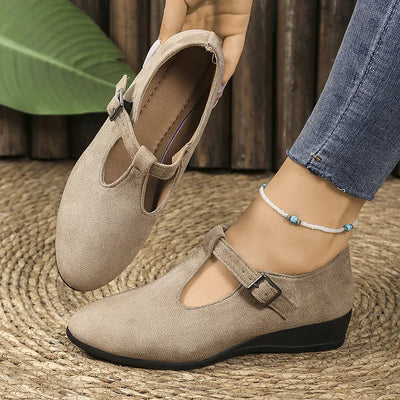 Nannie - Bequeme orthopädische Mokassins Mit Schnalle