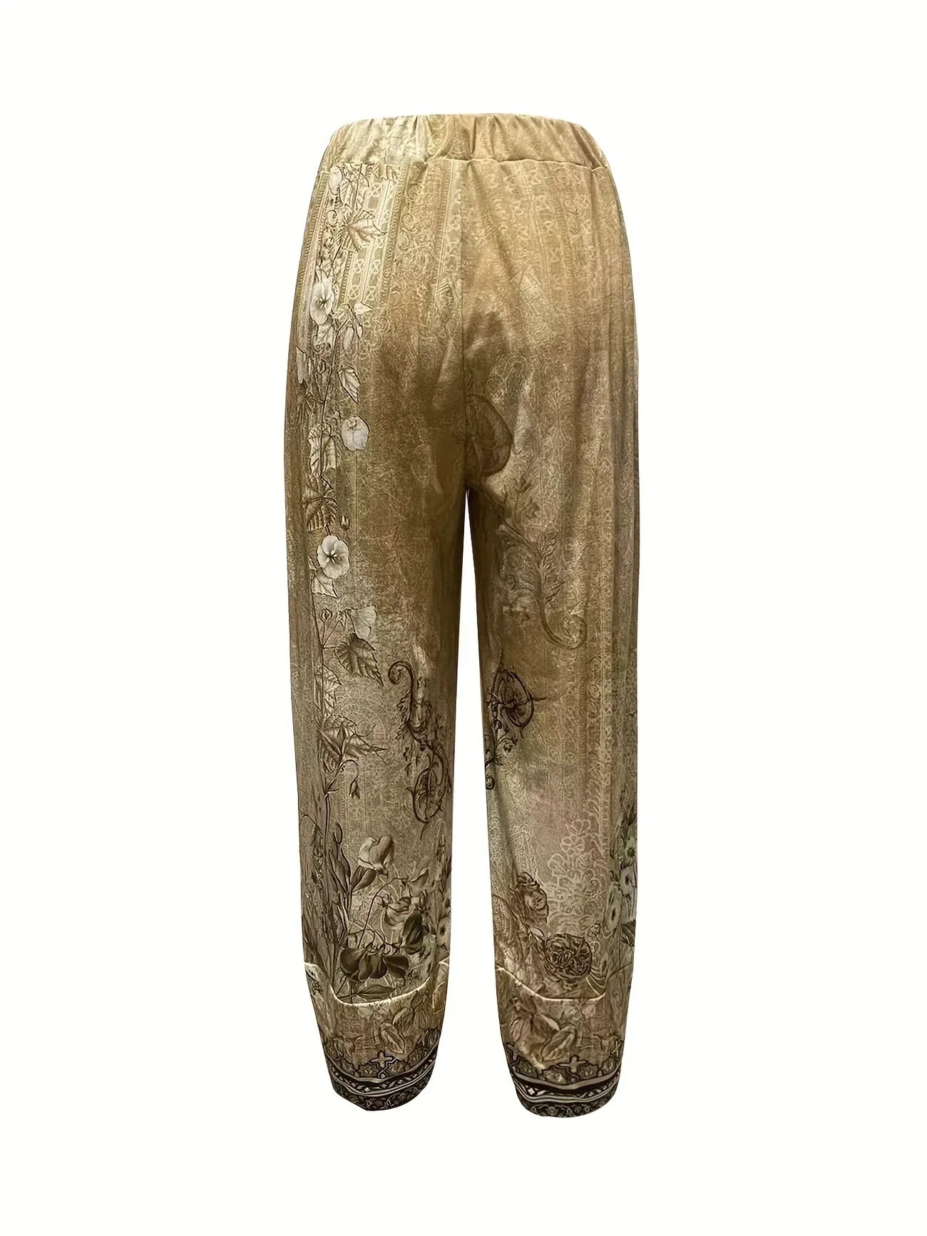 Kayden – Vintage Capri Hose Mit Blumenmuster