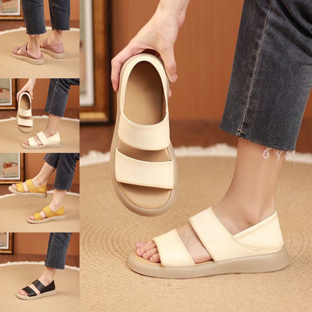SoleVera™ | Sandalen aus echtem Leder mit einer dicken Sohle