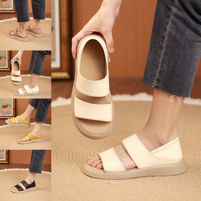 SoleVera™ | Sandalen aus echtem Leder mit einer dicken Sohle