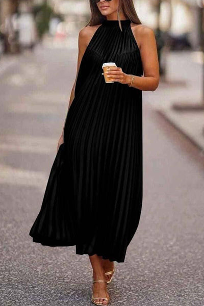 Aurelisse™ | Plissiertes, lockeres Midikleid in A-Linie