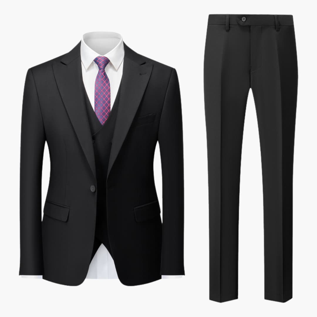 Eleganter Slim Fit Anzug - Herren 3-teilig für Business