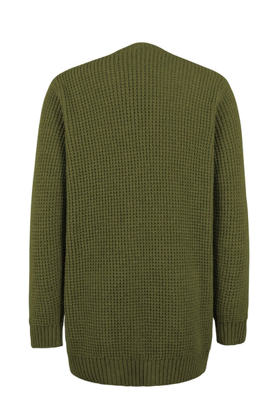 Uliana | Eleganter V-Ausschnitt Design Frauen lange Strickjacke