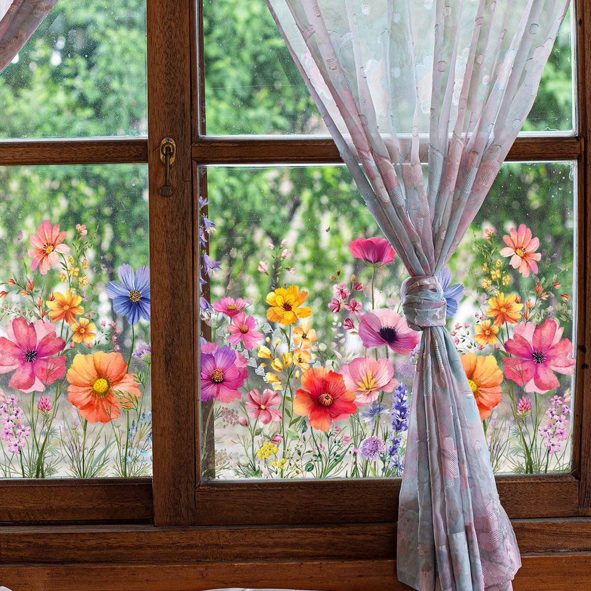 Petaluxe™ | Bunte Blumenaufkleber für Ihr Fenster!