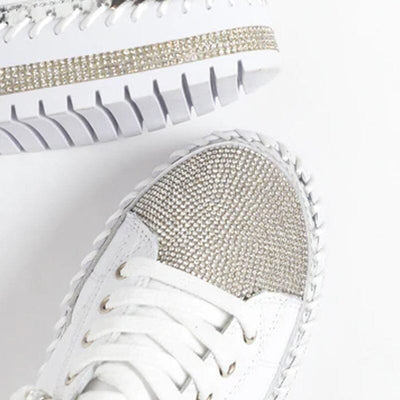 Diamond Silver™ – Leder-Sneaker mit Glitzereffekt