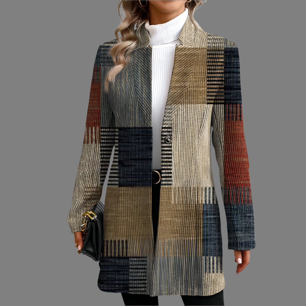 Marnix™ Damen Blazer mit Patchwork-Design
