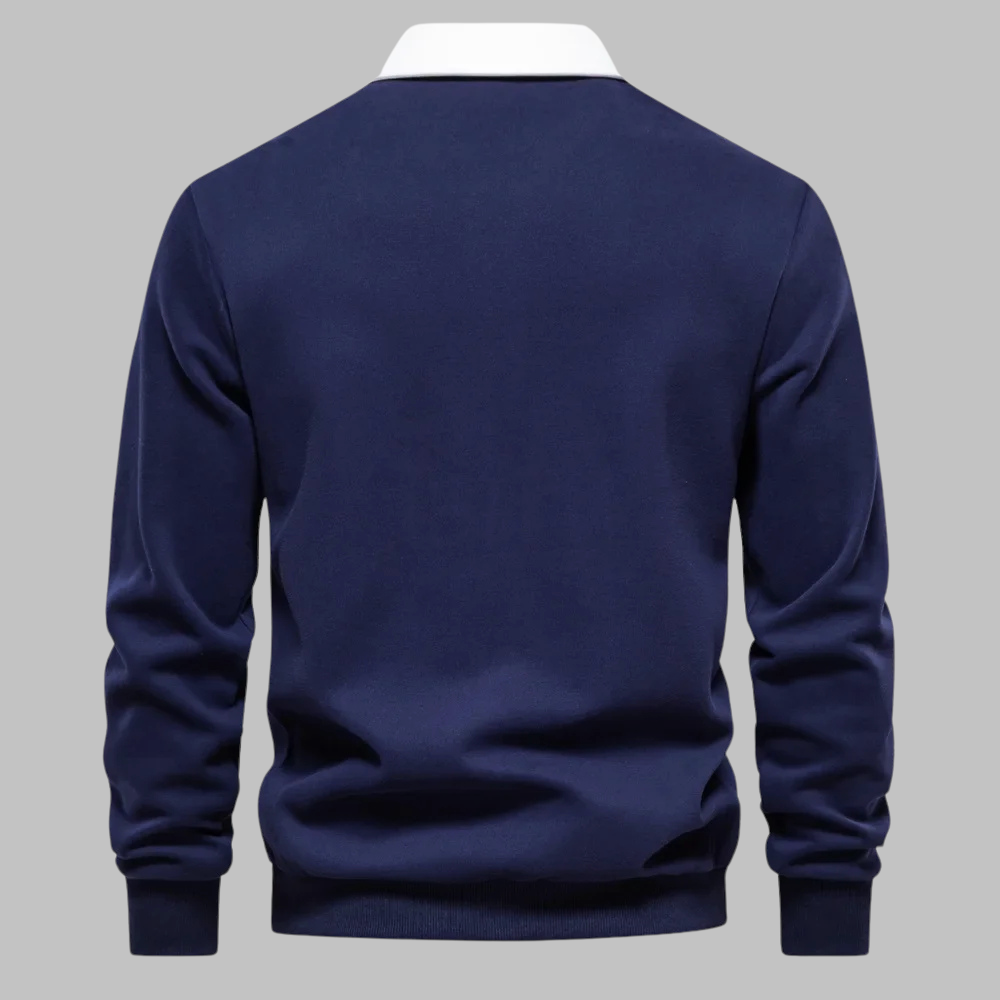 Dirk™ Eleganter Langarm-Polopullover