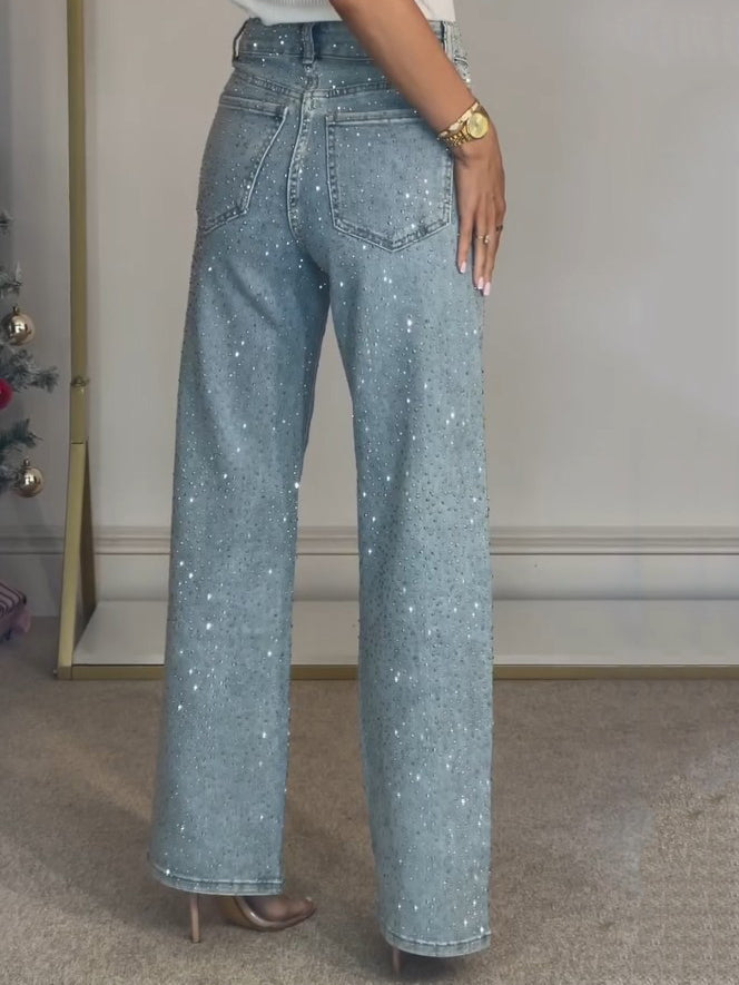 Nariko | Glitzernde Damen jeans