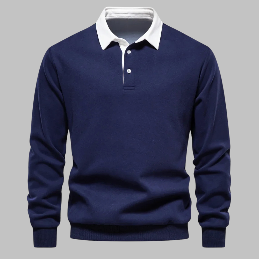 Dirk™ Eleganter Langarm-Polopullover