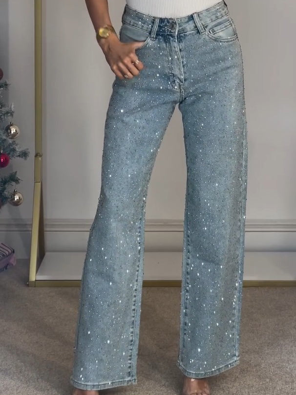 Nariko | Glitzernde Damen jeans