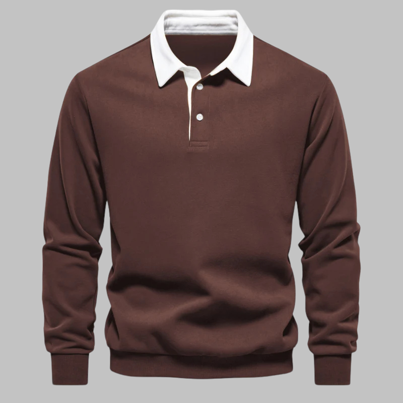 Dirk™ Eleganter Langarm-Polopullover