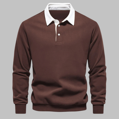 Dirk™ Eleganter Langarm-Polopullover