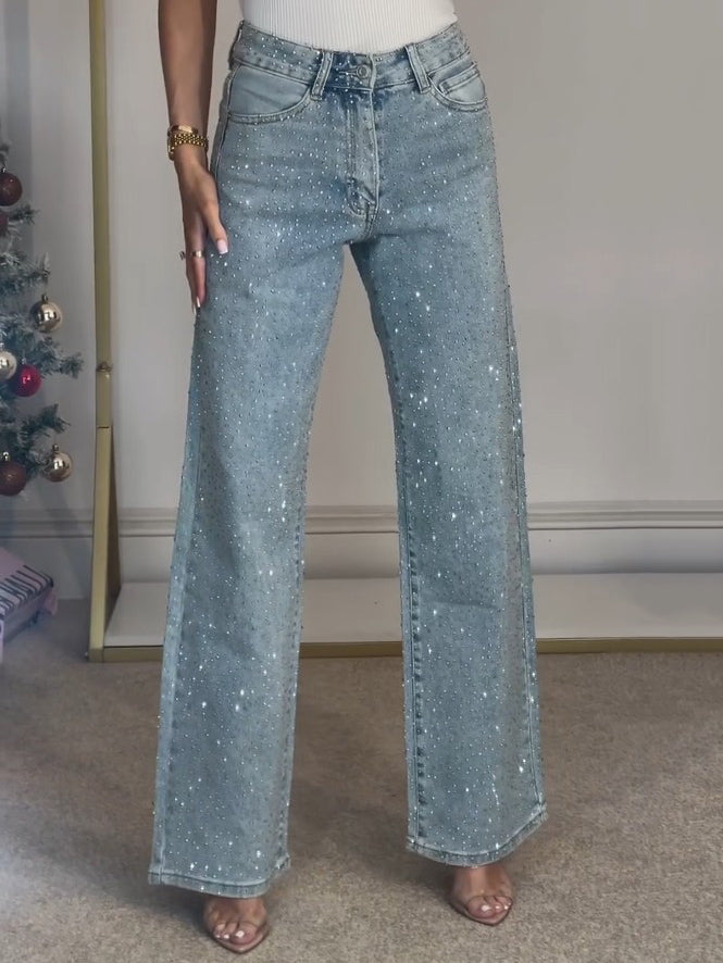 Nariko | Glitzernde Damen jeans