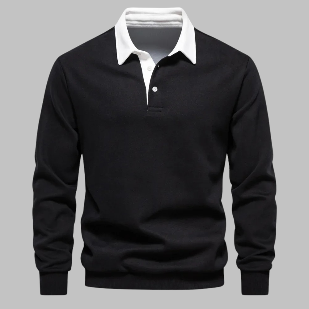 Dirk™ Eleganter Langarm-Polopullover