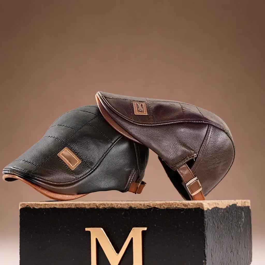 Klassische Leder-Béret