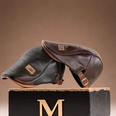 Klassische Leder-Béret