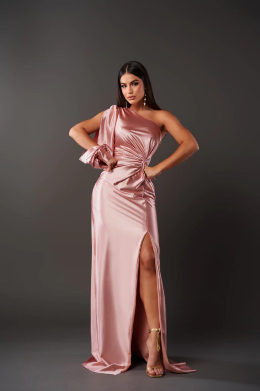Merle™ Elegantes Satin-Abendkleid
