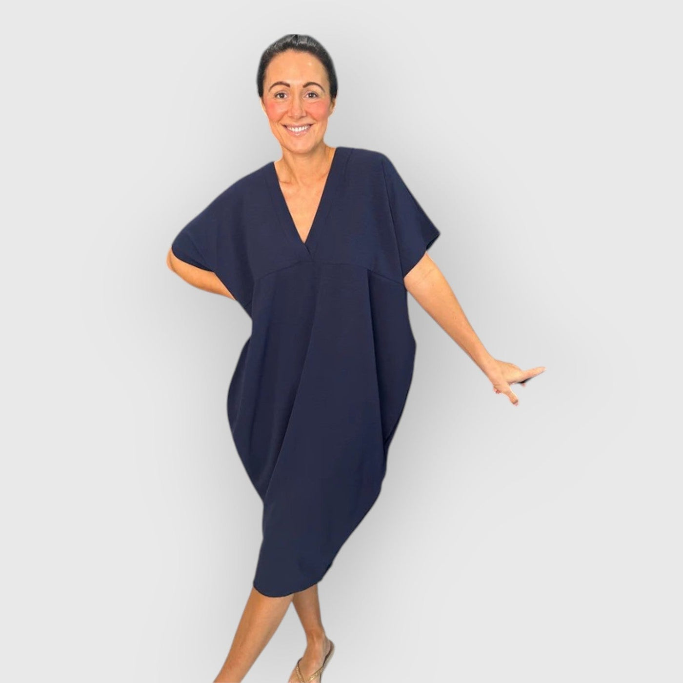 Aveline -  Kurzen Ärmeln Midikleid