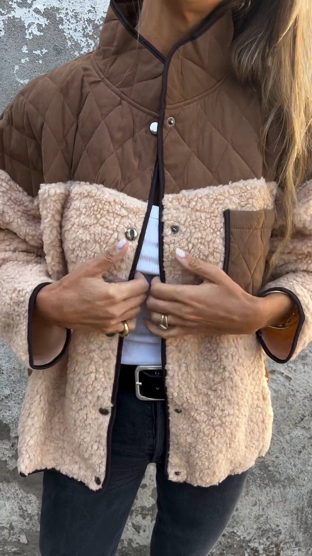 Lässiger Mantel aus Lambswool