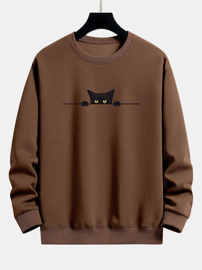 Friso™ Kuscheliger Sweatshirt mit niedlichem Katzenmotiv
