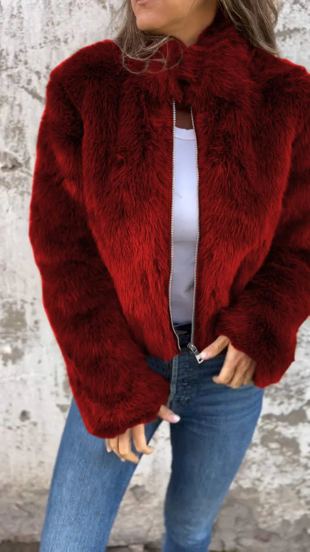Zarah - Kunstpelzjacke