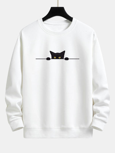 Friso™ Kuscheliger Sweatshirt mit niedlichem Katzenmotiv
