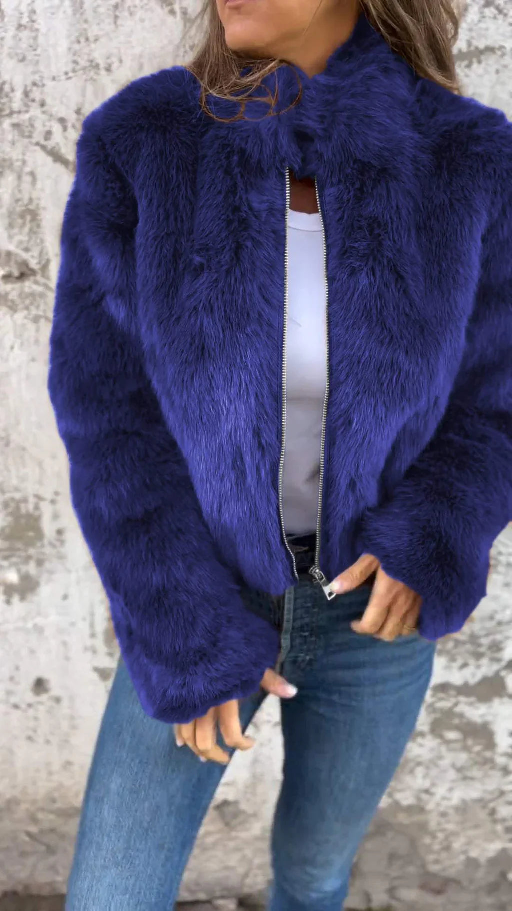 Zarah - Kunstpelzjacke