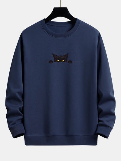 Friso™ Kuscheliger Sweatshirt mit niedlichem Katzenmotiv