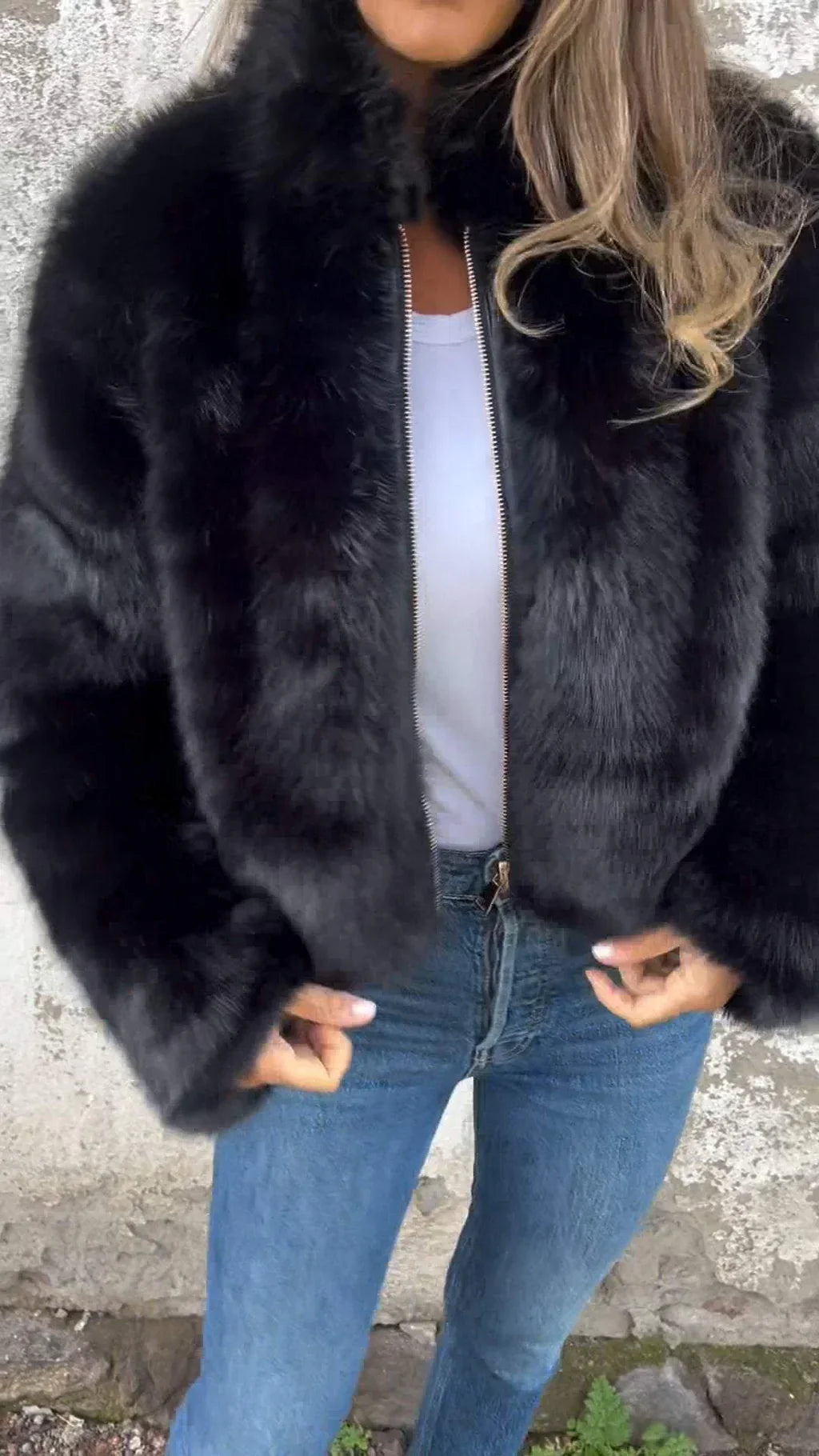 Zarah - Kunstpelzjacke