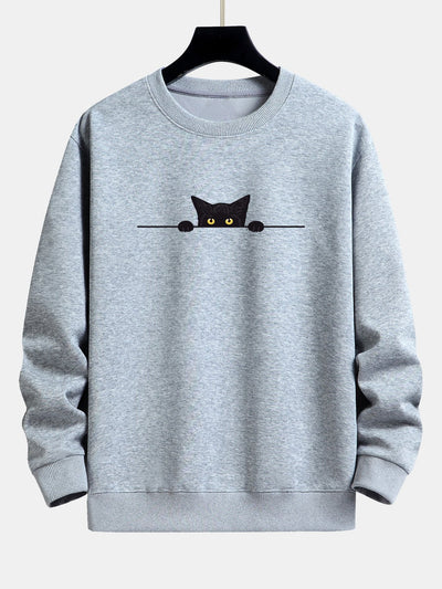 Friso™ Kuscheliger Sweatshirt mit niedlichem Katzenmotiv