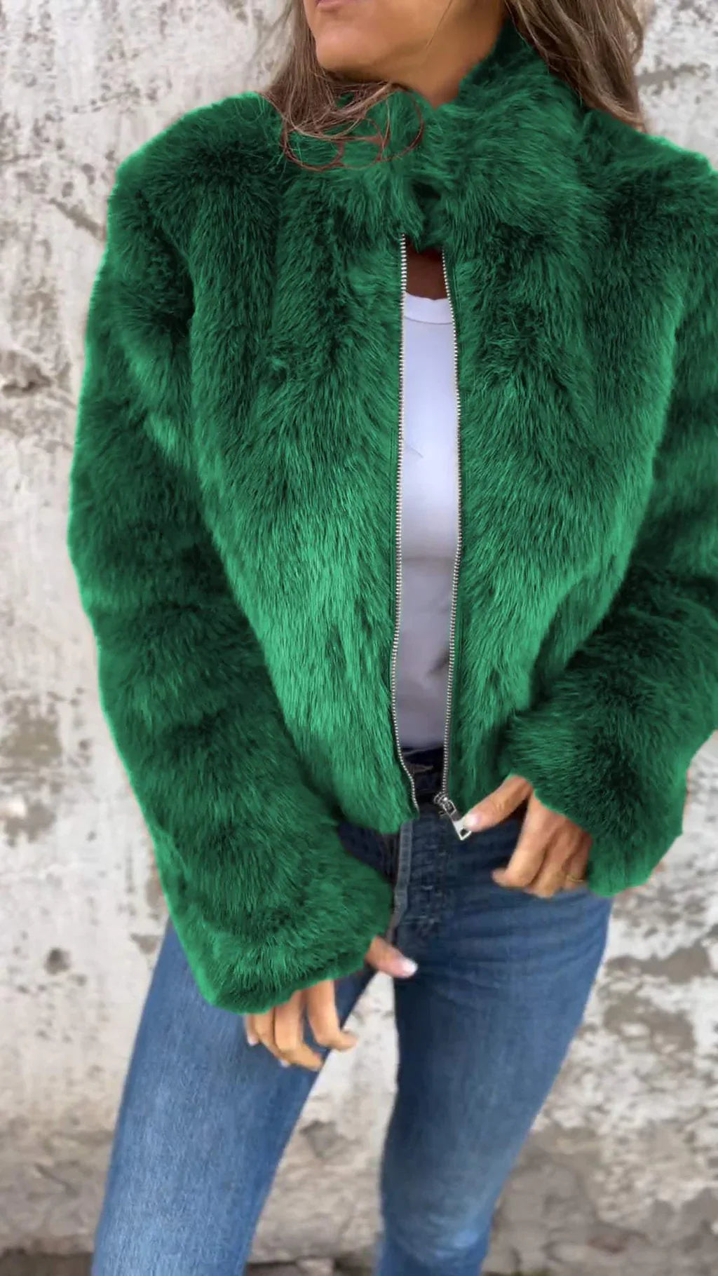 Zarah - Kunstpelzjacke
